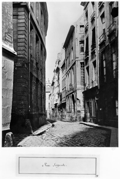 Rue Serpente, Paris by Charles Marville